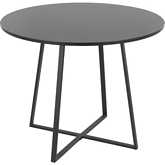 Cosmo Canary Dining Table in Black Metal & Black MDF